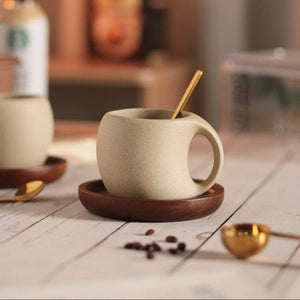 Bamboo Ceramic Coffee Cup Set Durable Everyday Design for Home Chefs